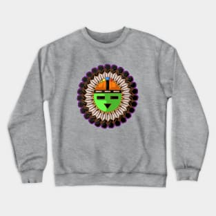 Native american hopi kachina art with rounded feathers Crewneck Sweatshirt